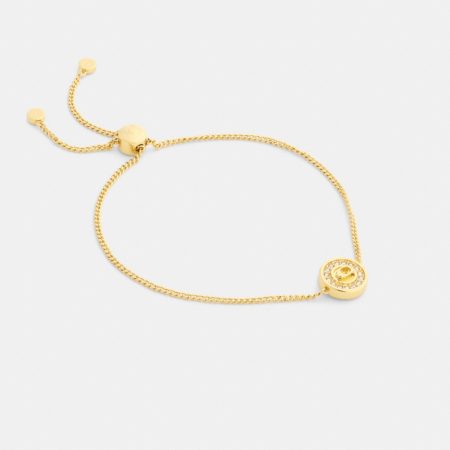 Coach Outlet Signature Pavé Coin Slider Bracelet - Preorder — Brass