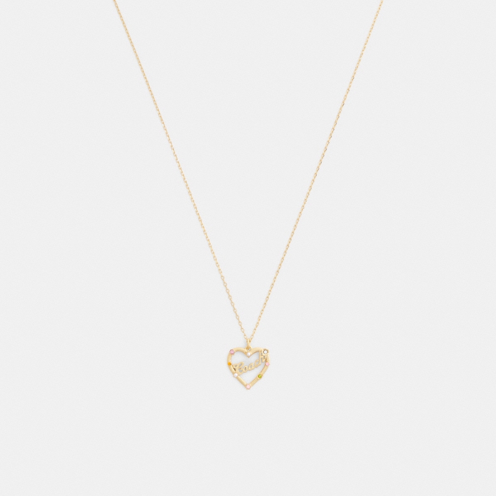 Coach Outlet Coach Script Heart Pendant Necklace - Preorder