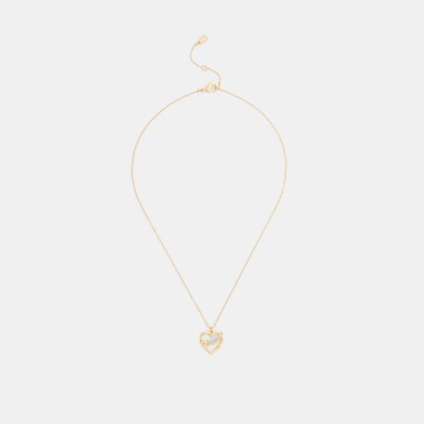 Coach Outlet Coach Script Heart Pendant Necklace - Preorder