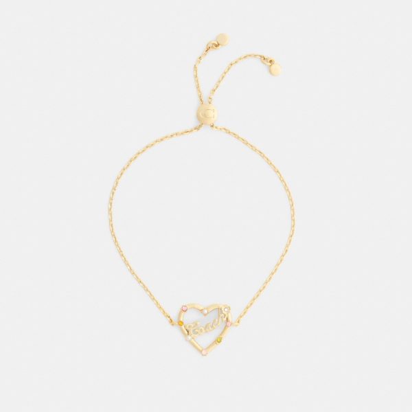 Coach Outlet Coach Script Heart Slider Bracelet - Preorder