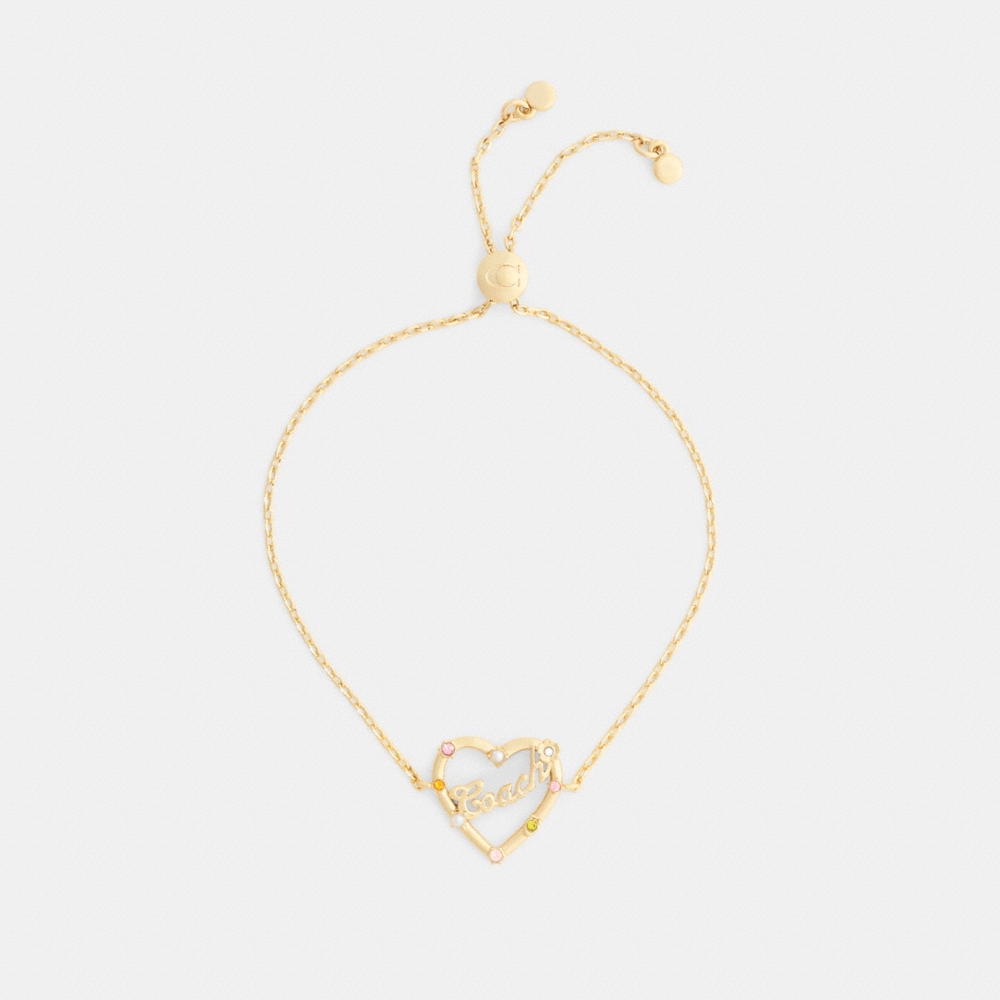 Coach Outlet Coach Script Heart Slider Bracelet - Preorder