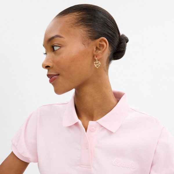 Coach Outlet Coach Script Heart Hoop Earrings - Preorder