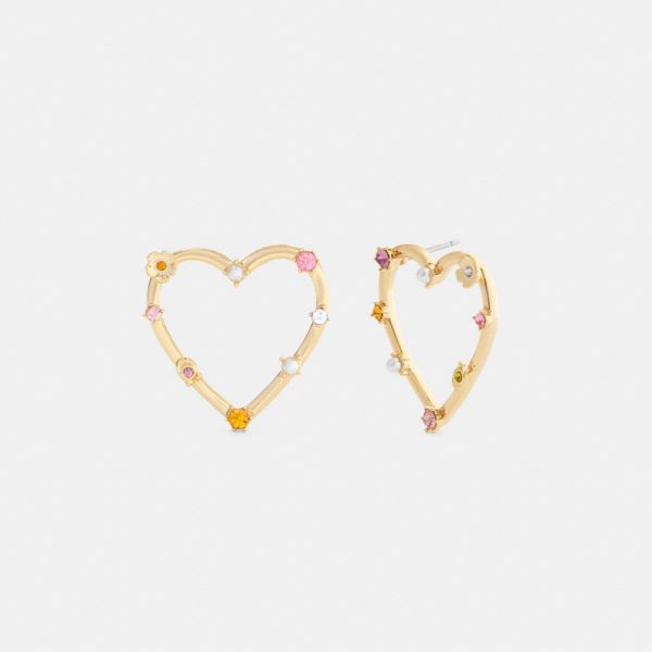 Coach Outlet Oversized Heart Stud Earrings - Preorder