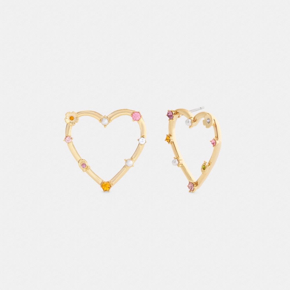 Coach Outlet Oversized Heart Stud Earrings - Preorder