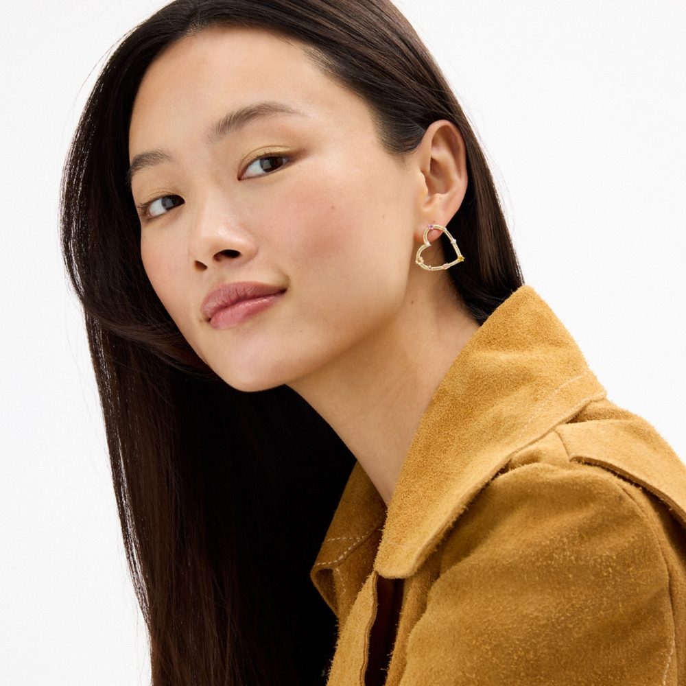 Coach Outlet Oversized Heart Stud Earrings - Preorder