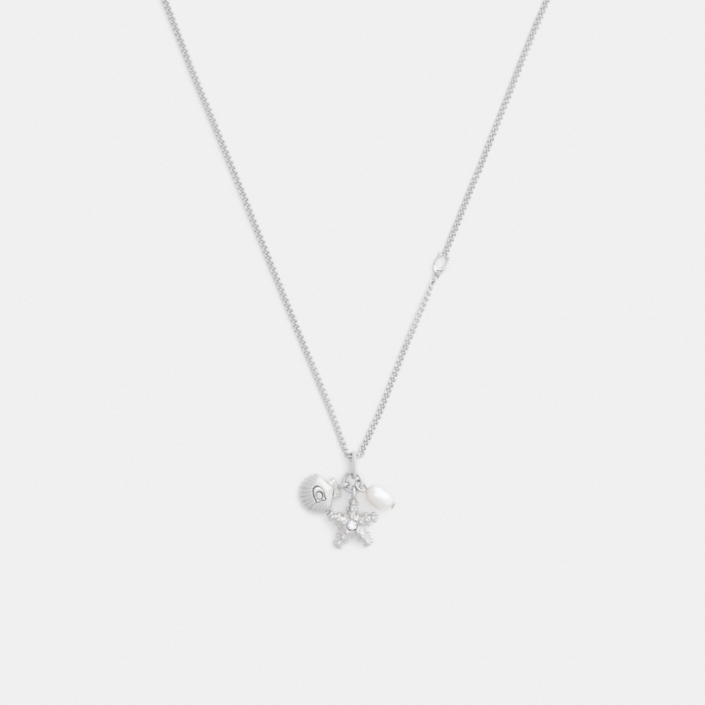 Coach Outlet Pearl And Seashell Pendant Necklace - Preorder