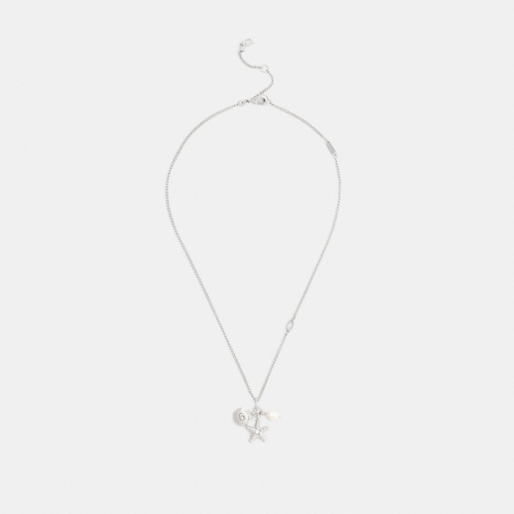 Coach Outlet Pearl And Seashell Pendant Necklace - Preorder