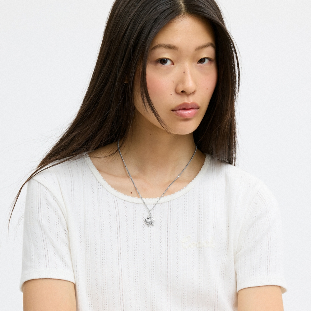 Coach Outlet Pearl And Seashell Pendant Necklace - Preorder