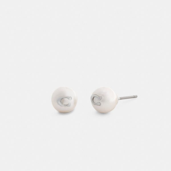 Coach Outlet Signature Pearl Stud Earrings - Preorder