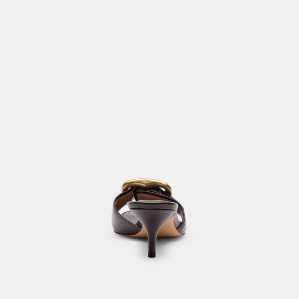 Coach Margot Sandal With Oversized Buckle In Loved Leather - Preorder