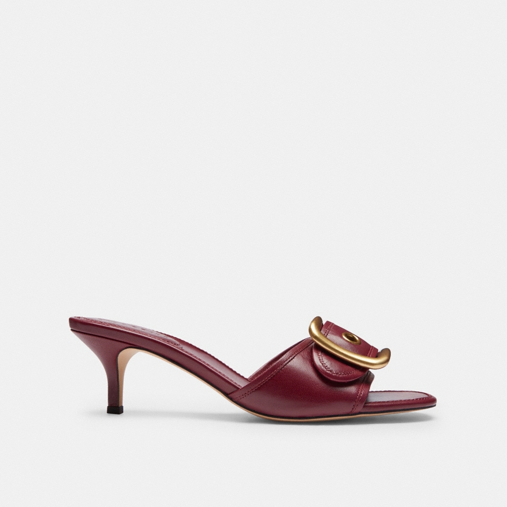Coach Margot Sandal With Oversized Buckle In Loved Leather - Preorder