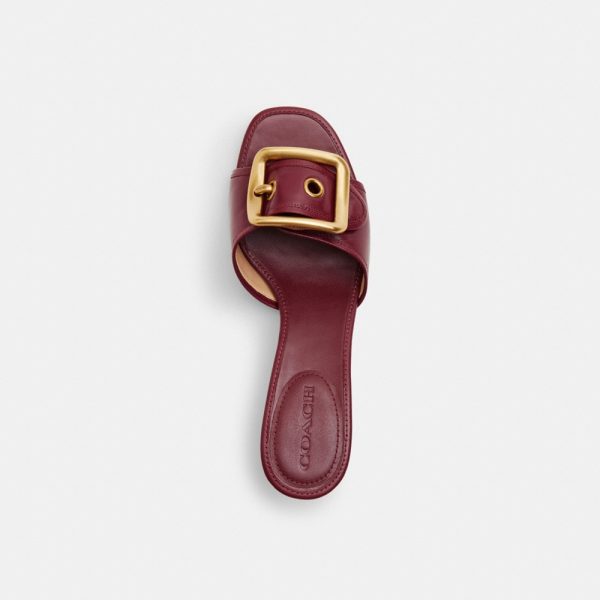 Coach Margot Sandal With Oversized Buckle In Loved Leather - Preorder