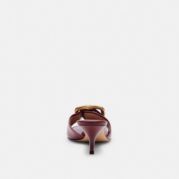Coach Margot Sandal With Oversized Buckle In Loved Leather - Preorder