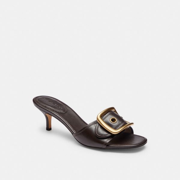 Coach Margot Sandal With Oversized Buckle In Loved Leather - Preorder