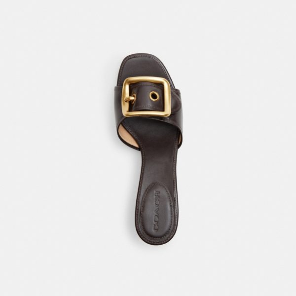 Coach Margot Sandal With Oversized Buckle In Loved Leather - Preorder