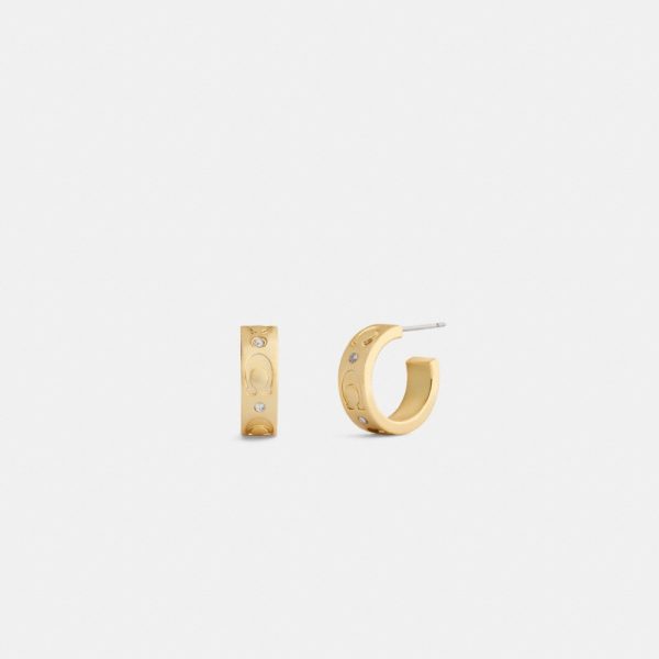 Coach Outlet Repeated C Huggie Earrings - Preorder