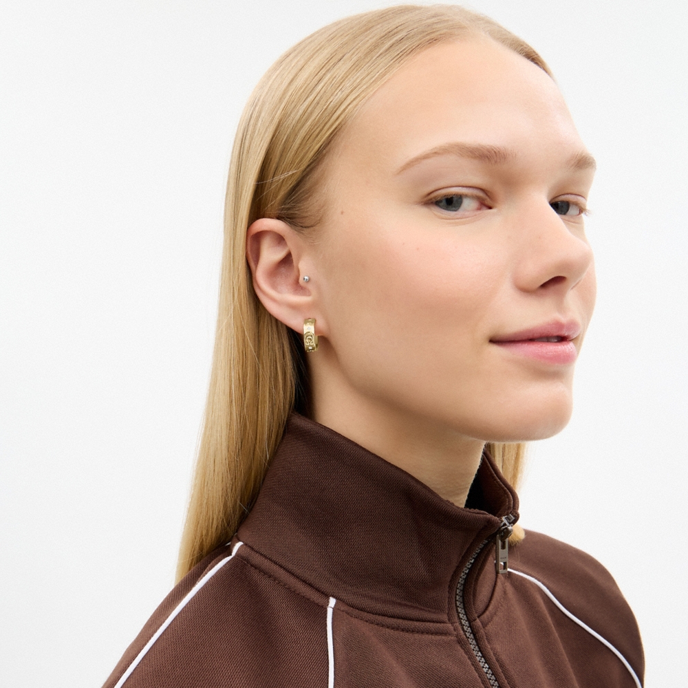 Coach Outlet Repeated C Huggie Earrings - Preorder