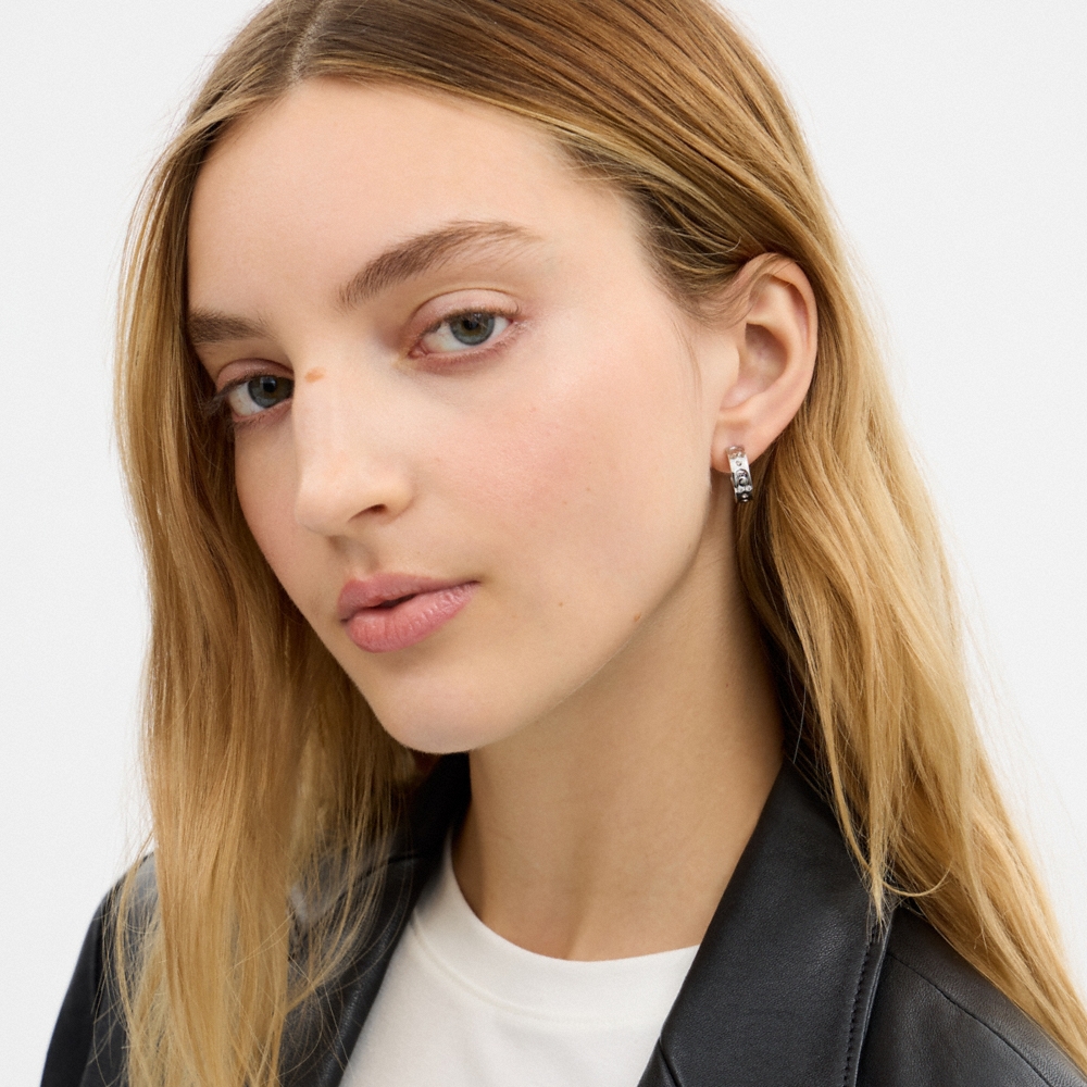 Coach Outlet Repeated C Huggie Earrings - Preorder
