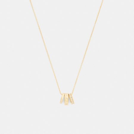 Coach Outlet Repeated C Rondelle Necklace - Preorder — Brass