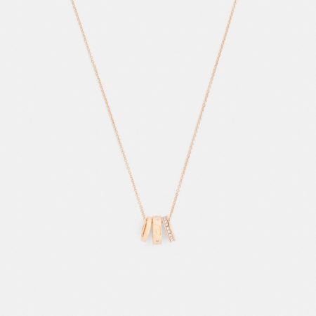 Coach Outlet Repeated C Rondelle Necklace - Preorder — Rose Brass