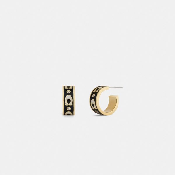 Coach Outlet Repeated C Huggie Earrings - Preorder