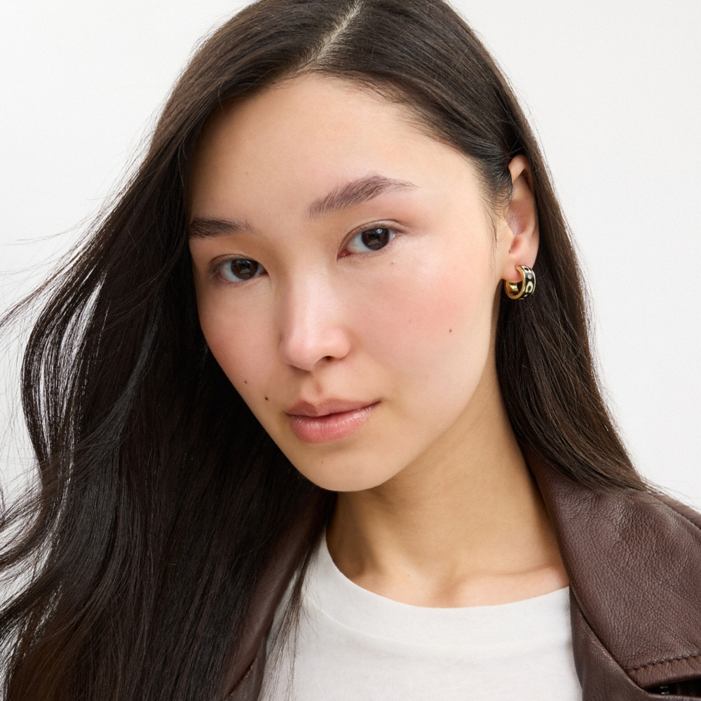 Coach Outlet Repeated C Huggie Earrings - Preorder