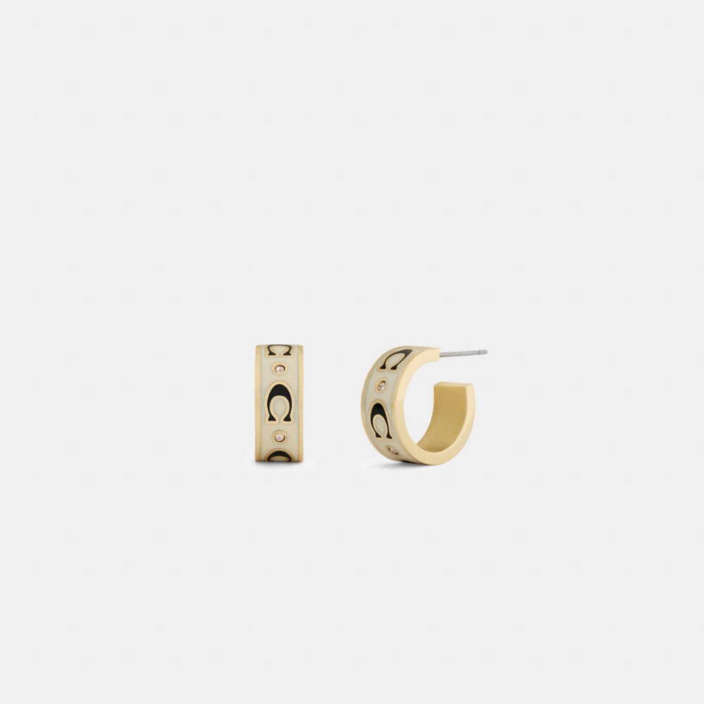 Coach Outlet Repeated C Huggie Earrings - Preorder