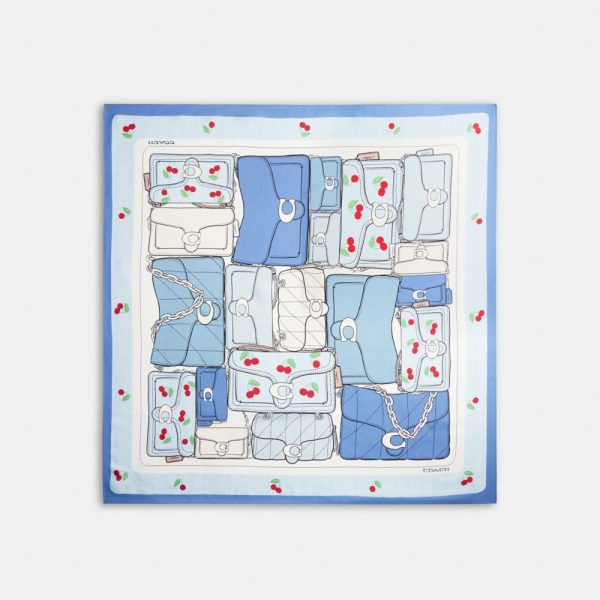 Coach Tabby Cherry Print Silk Square Scarf - Preorder