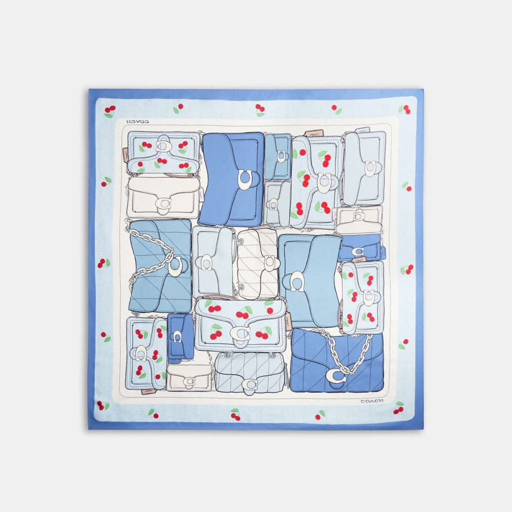 Coach Tabby Cherry Print Silk Square Scarf - Preorder