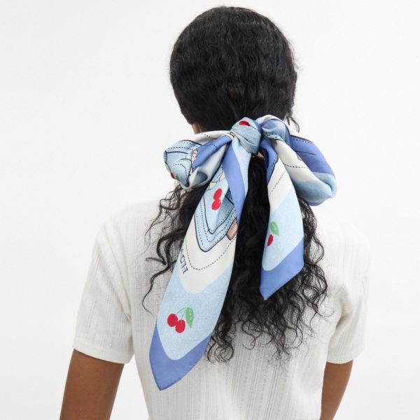 Coach Tabby Cherry Print Silk Square Scarf - Preorder