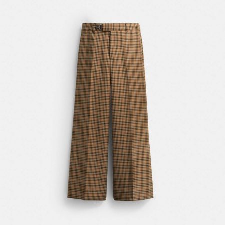 Coach Flare Trousers - Preorder — Camel Multicolor