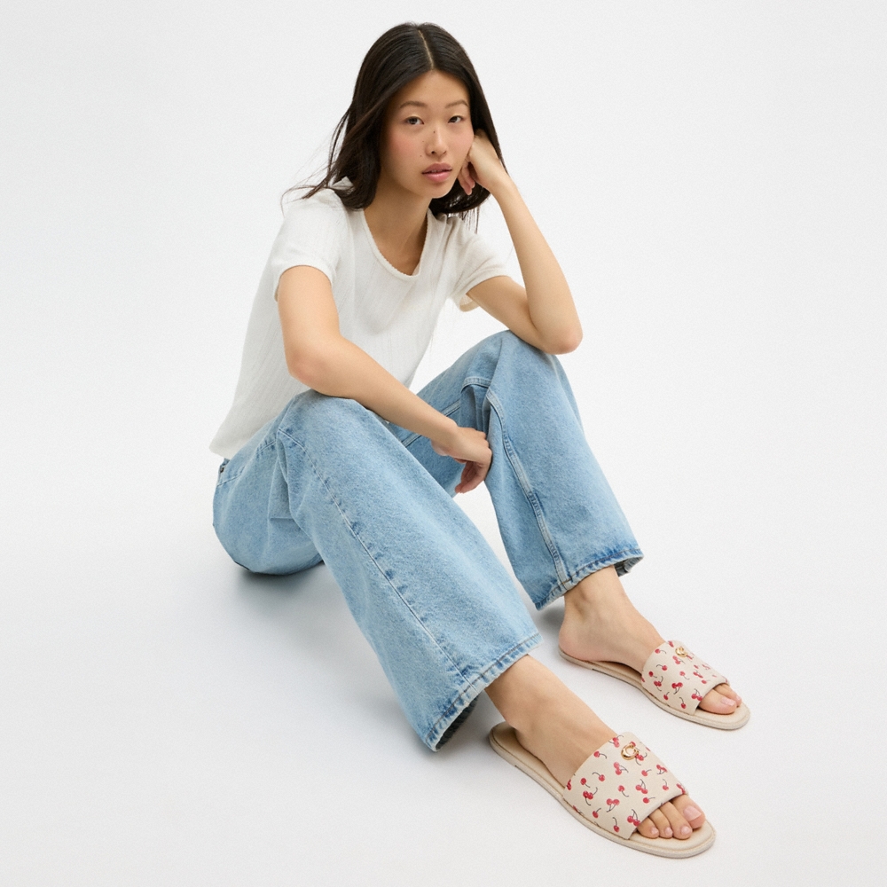 Coach Outlet Holly Sandal With Cherry Print - Preorder