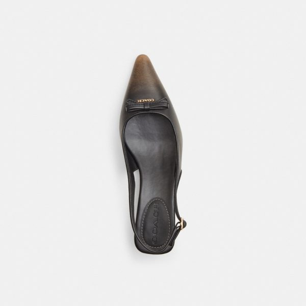 Coach Outlet Bow Slingback Heel In Loved Leather - Preorder