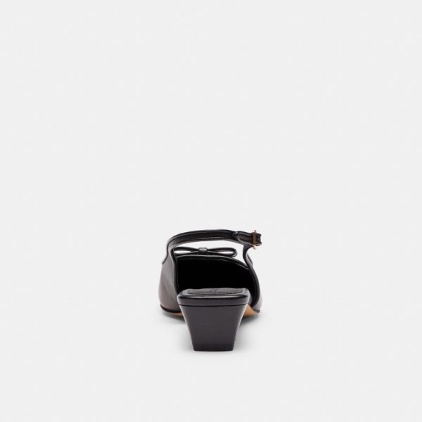 Coach Outlet Bow Slingback Heel In Loved Leather - Preorder