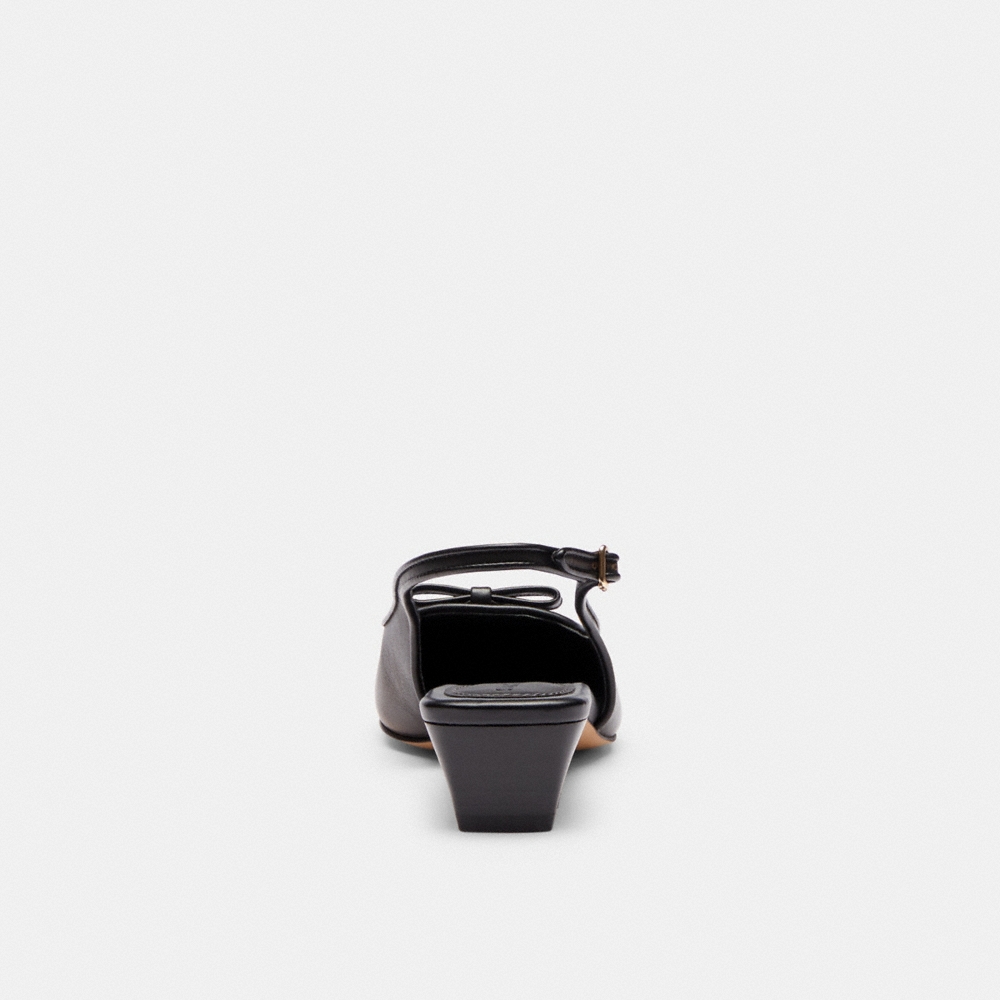 Coach Outlet Bow Slingback Heel In Loved Leather - Preorder
