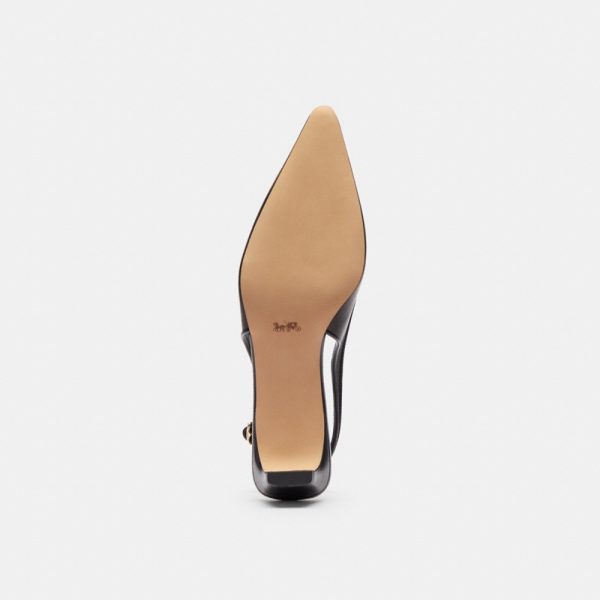 Coach Outlet Bow Slingback Heel In Loved Leather - Preorder