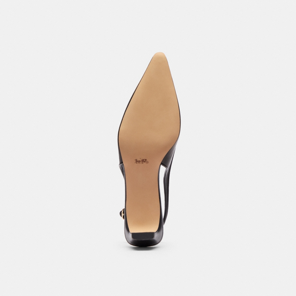 Coach Outlet Bow Slingback Heel In Loved Leather - Preorder