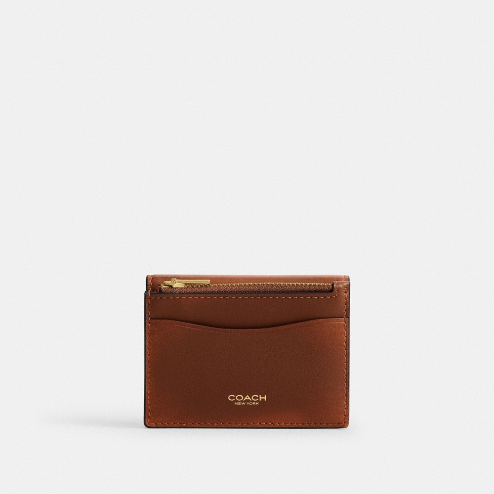 Coach Essential Card Holder Wallet In Loved Leather - Preorder