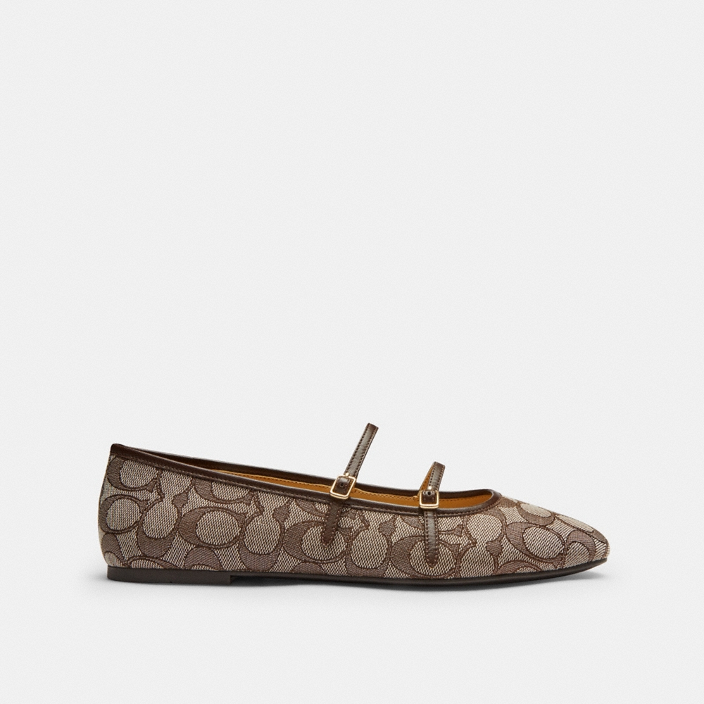 Coach Outlet Double Buckle Mary Jane In Signature Jacquard - Preorder