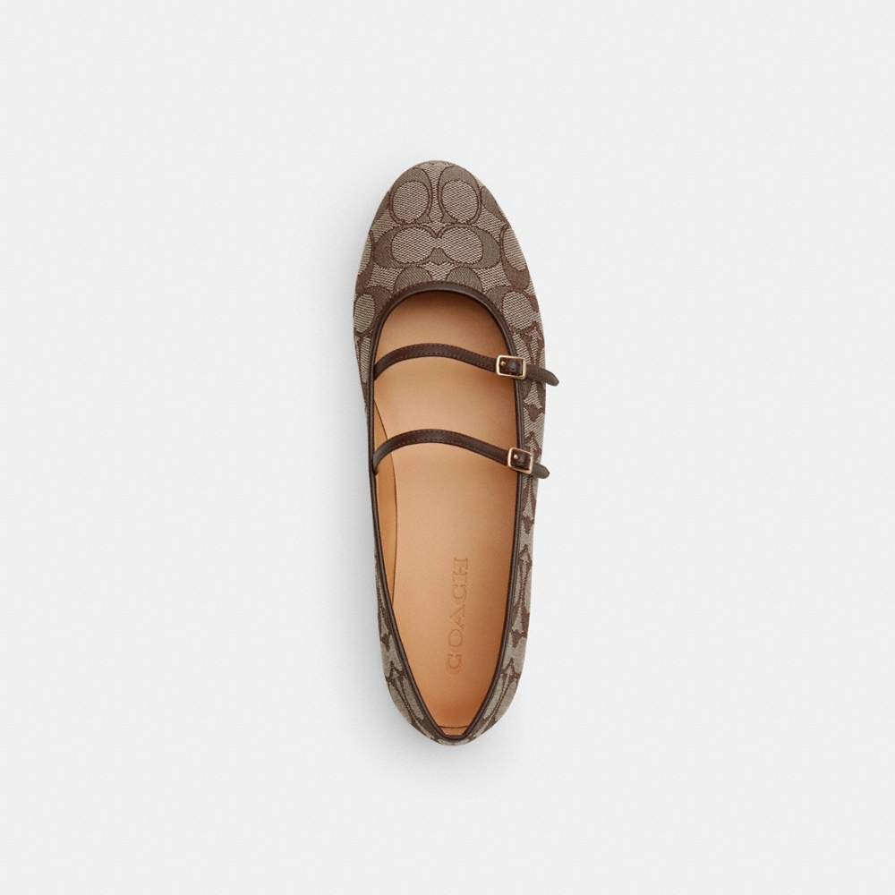 Coach Outlet Double Buckle Mary Jane In Signature Jacquard - Preorder