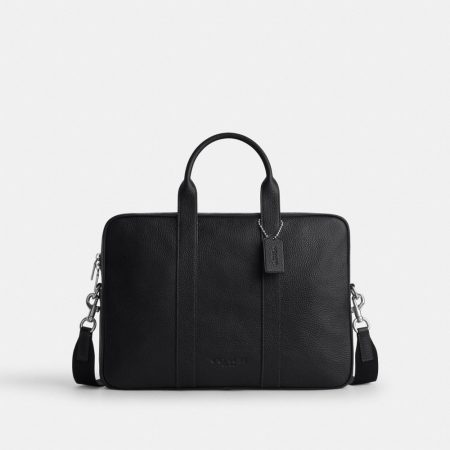 Coach Outlet Austin Brief - Preorder — Silver/Black