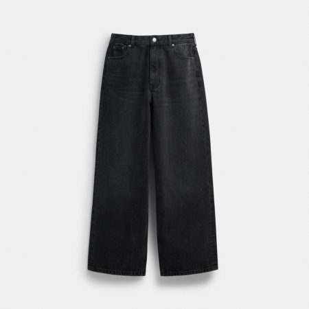 Coach Outlet Baggy Denim Jeans - Preorder — Black Wash