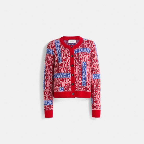 Coach Restored Crossword Cardigan - Preorder