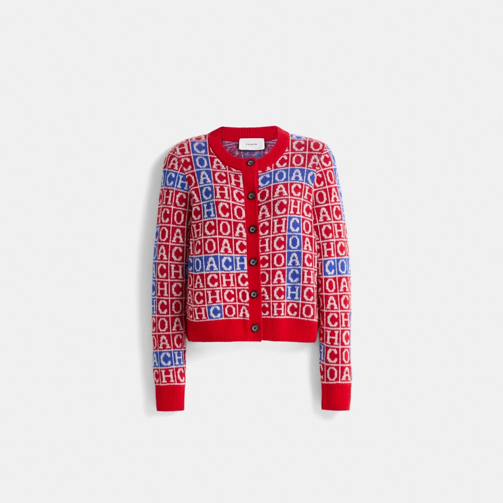 Coach Restored Crossword Cardigan - Preorder