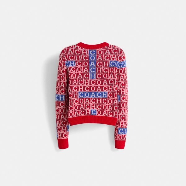 Coach Restored Crossword Cardigan - Preorder