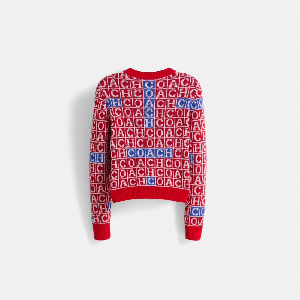 Coach Restored Crossword Cardigan - Preorder