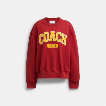 Coach Outlet Embroidered Sporty Boyfriend Crewneck Sweatshirt - Preorder — Savvy Red