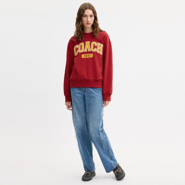 Coach Outlet Embroidered Sporty Boyfriend Crewneck Sweatshirt - Preorder
