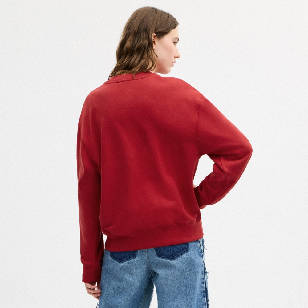 Coach Outlet Embroidered Sporty Boyfriend Crewneck Sweatshirt - Preorder