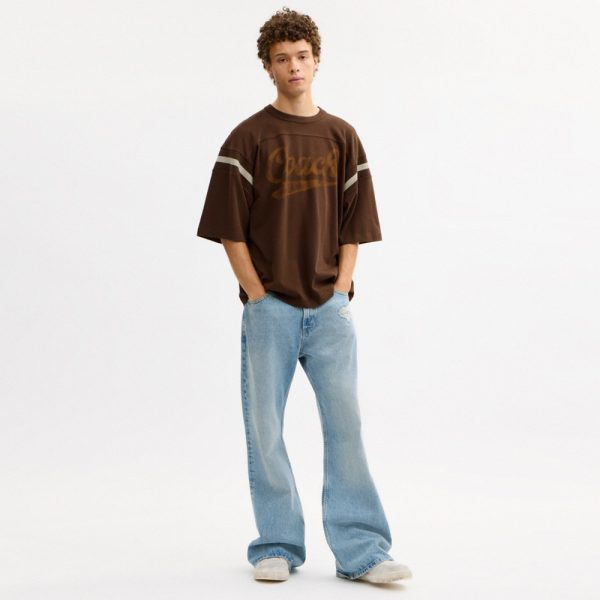 Coach Sporty Script Crewneck T-Shirt In Organic Cotton - Preorder